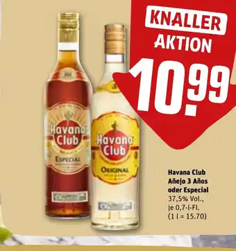 REWE Havana Club Añejo 3 Años oder Especial 37,5% Vol., tilbud