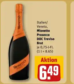 REWE Italien/ Veneto, Mionetto Prosecco DOC Treviso Brut tilbud