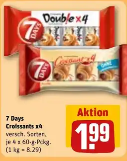 REWE 7 Days Croissants x4 versch. Sorten, tilbud