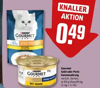 REWE Gourmet Gold oder Perle Katzennahrung tilbud