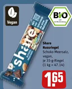 REWE Share Nussriegel Schoko Meersalz, tilbud