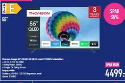 Elgiganten Thomson Google 55QG4S14 4K QLED smart TV (2024/sidefadder) tilbud