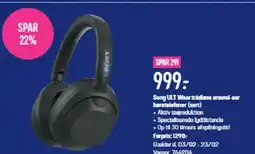 Elgiganten Sony ULT Wear trådløse around-ear heretelefoner (sort) tilbud