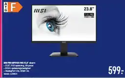 Elgiganten MSI PRO MP2412 FHD 23,8 skærm tilbud