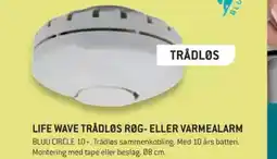 XL-BYG LIFE WAVE TRÅDLØS RØG- ELLER VARMEALARM tilbud