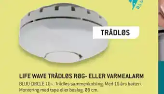 XL-BYG LIFE WAVE TRÅDLØS RØG- ELLER VARMEALARM tilbud