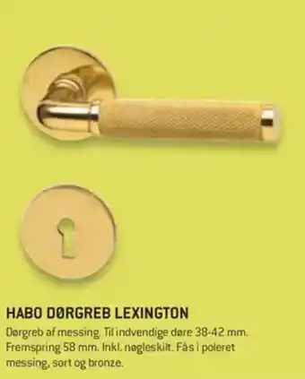 XL-BYG HABO DORGREB LEXINGTON tilbud