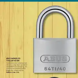 XL-BYG ABUS HÆNGELÅS TITALIUM 40 MM tilbud