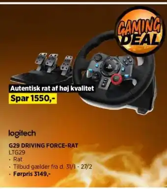 Power logitech G29 DRIVING FORCE-RAT LTG29 tilbud