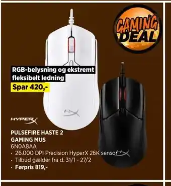 Power PULSEFIRE HASTE 2 GAMING MUS tilbud