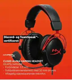 Power CLOUD ALPHA GAMING HEADSET HX4P5L1AMABB tilbud