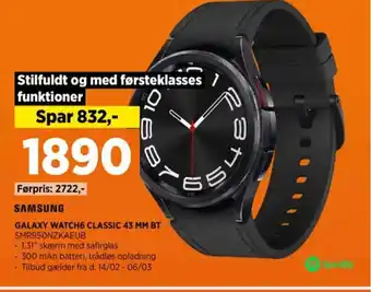 Power SAMSUNG GALAXY WATCH6 CLASSIC 43 MM BT tilbud