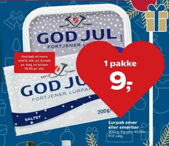 Kvickly Lurpak smør eller smørbar tilbud