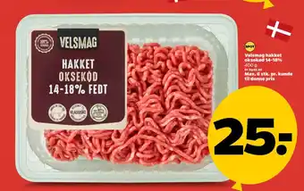 Netto Velsmag hakket oksekød 14-18% tilbud