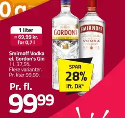 Fleggaard Smirnoff Vodka el. Gordon's tilbud