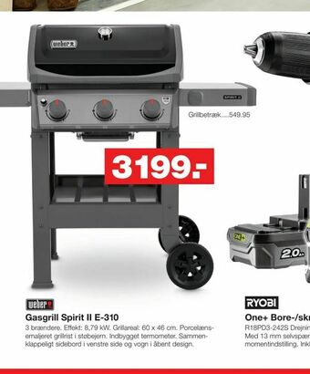 Bauhaus Gasgrill Spirit II E-310 tilbud