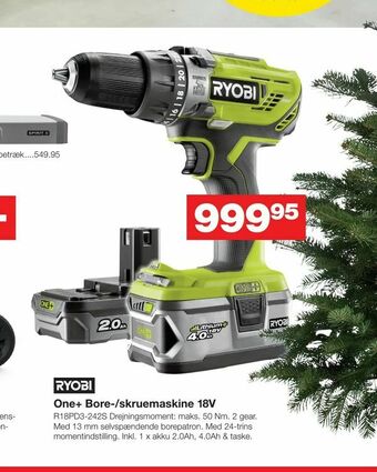 Bauhaus One+ Bore-/skruemaskine 18V tilbud