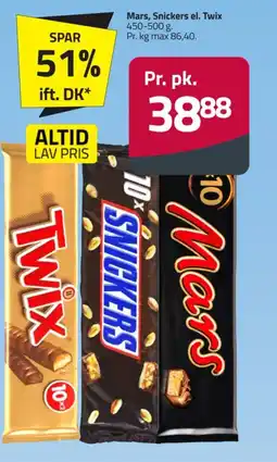 Fleggaard Mars, Snickers el. Twix tilbud