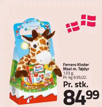 Fleggaard Ferrero Kinder Maxi m. Tøjdyr tilbud