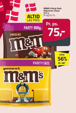 Fleggaard M&M's Party Pack Peanut el. Choco tilbud