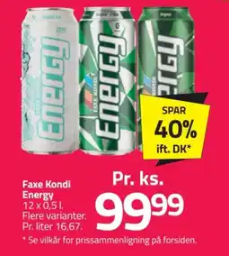 Fleggaard Faxe Kondi Energy tilbud