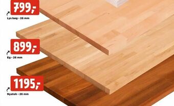 jem & fix Massiv bordplade tilbud