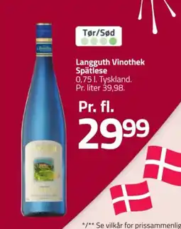 Fleggaard Langguth Vinothek Spätlese tilbud