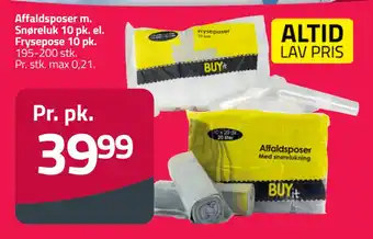 Fleggaard Affaldsposer m. Snøreluk 10 pk. el. Frysepose 10 pk tilbud