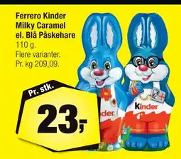 Calle Ferrero Kinder Milky Caramel el. Blå Påskehare tilbud