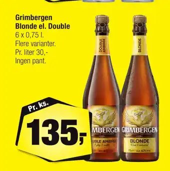 Calle Grimbergen Blonde el. Double tilbud