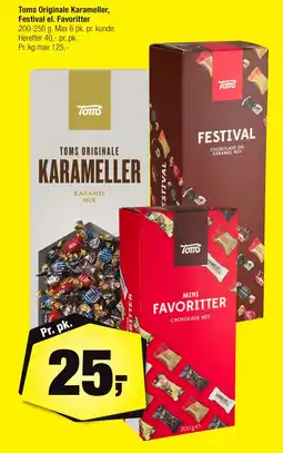 Calle Toms Originale Karameller, Festival el. Favoritter tilbud