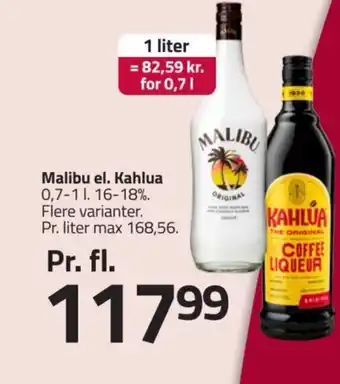 Fleggaard Malibu el. Kahlua tilbud