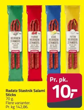 Fleggaard Radatz Stastnik Salami Sticks tilbud