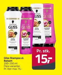 Fleggaard Gliss Shampoo el. Balsam tilbud