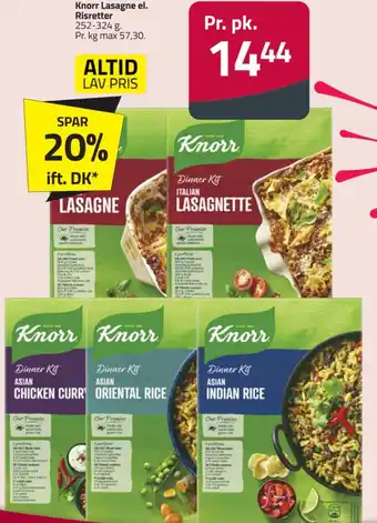 Fleggaard Knorr Lasagne el. Risretter . tilbud