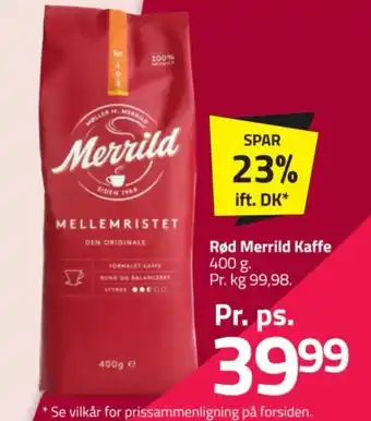 Fleggaard Rød Merrild Kaffe tilbud