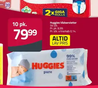 Fleggaard Huggies Vådservietter tilbud