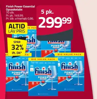 Fleggaard Finish Power Essential Opvasketabs 70 stk. tilbud