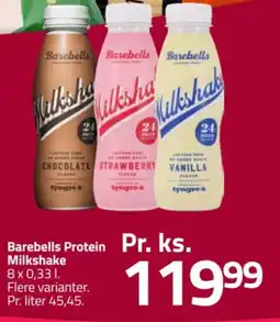 Fleggaard Barebells Protein Pr. ks. Milkshake tilbud