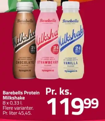 Fleggaard Barebells Protein Pr. ks. Milkshake tilbud