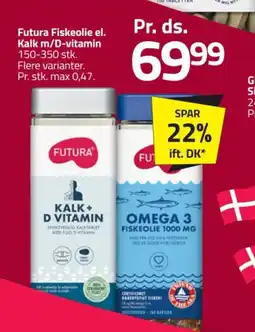 Fleggaard Futura Fiskeolie el. Kalk m/D-vitamin tilbud