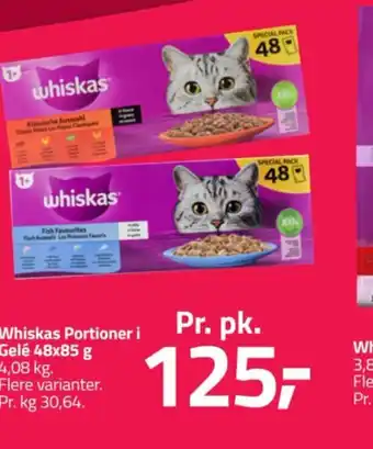 Fleggaard Whiskas Portioner i Gelé tilbud