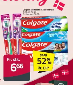 Fleggaard Colgate Tandpasta el. Tandbørstel. tilbud