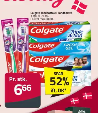 Fleggaard Colgate Tandpasta el. Tandbørstel. tilbud