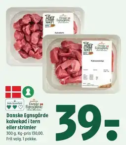 Coop 365 Danske Egnsgårde kalvekød i tern eller strimler tilbud