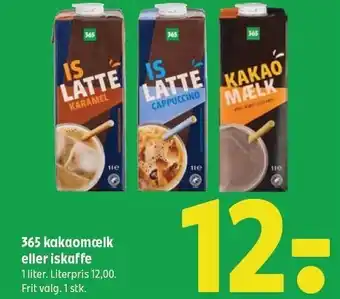 Coop 365 365 kakaomælk eller iskaffe tilbud