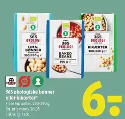 Coop 365 365 økologiske bønner eller kikærter tilbud