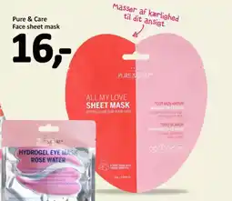 Normal Pure & care face sheet mask tilbud