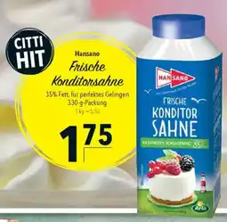 Citti HANSANO Frische konditorsahne tilbud