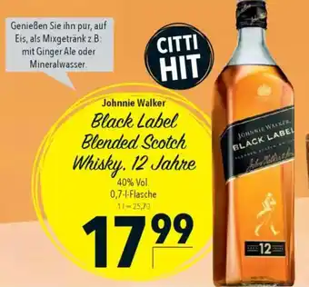 Citti Black label blended scotch whisky. 12 jahre tilbud